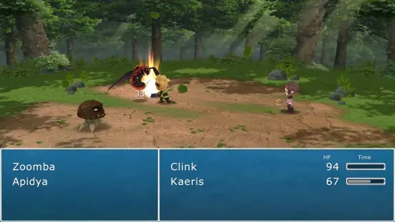 evoland's sucky turn based battle system