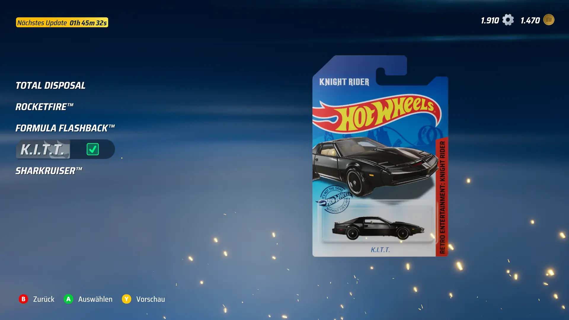 Im Shop gibt es immer wieder Angebote für Ingame-Münzen. / Hot Wheels Unleashed